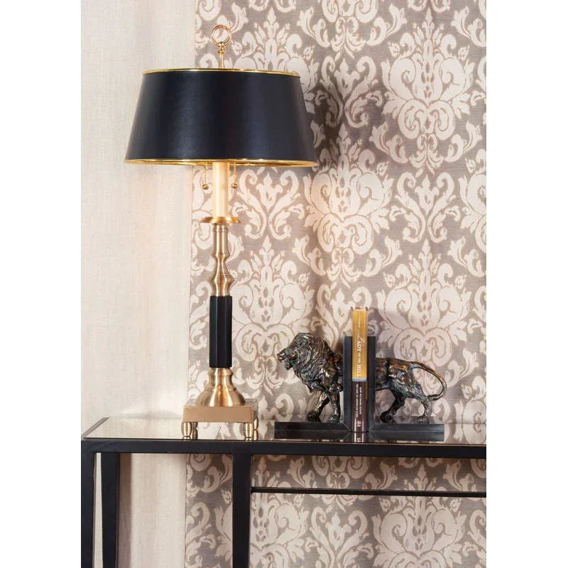 Candlestick Cast Brass Finish Table Lamp - LOOMLAN - Wildwood - Table Lamps