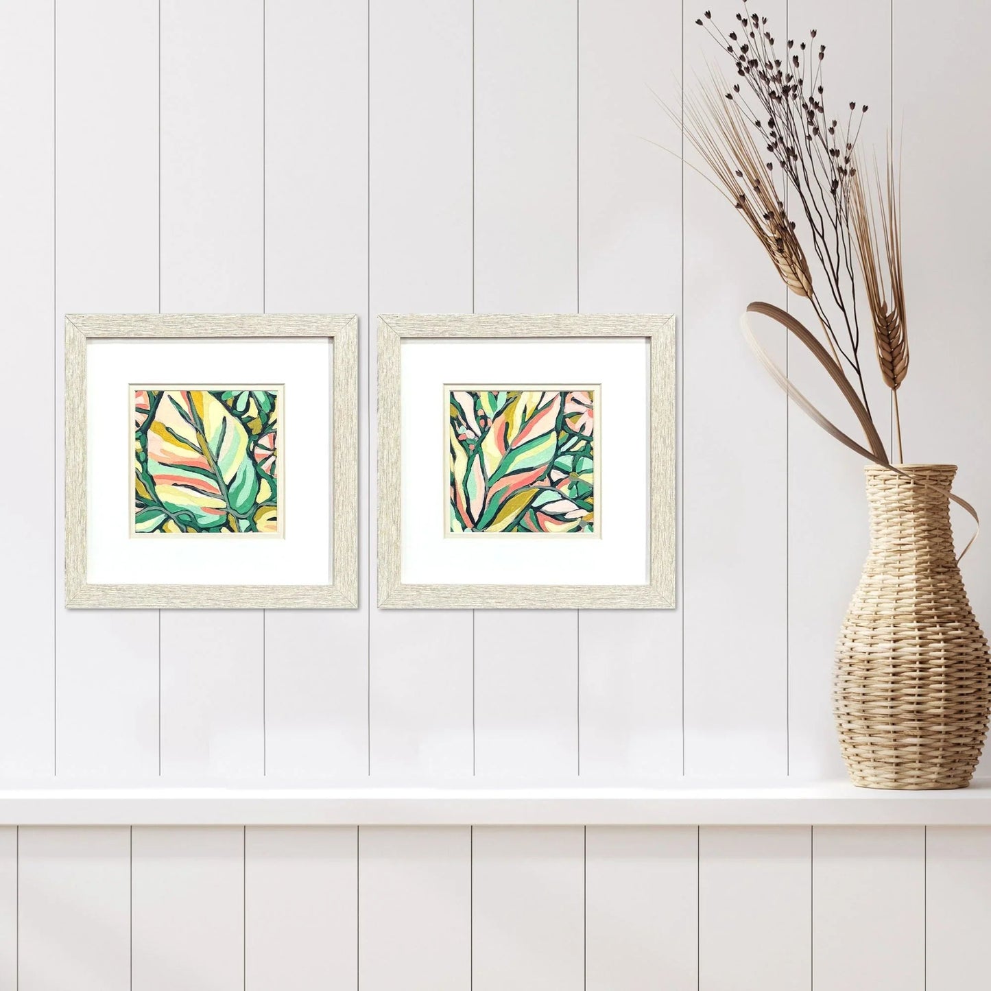 Candy Tropicals Pink Framed Wall Art 2PC