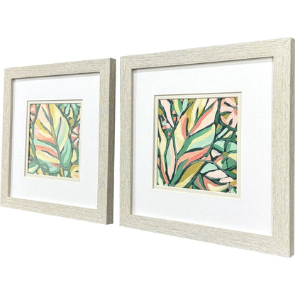 Candy Tropicals Pink Framed Wall Art 2PC