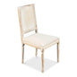 Cane Back Dining Chairs 2PC Grey Oak Flax - LOOMLAN - Sarreid - Dining Chairs
