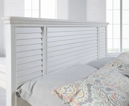 Cane Bay Louvered Wood Panel Bed - LOOMLAN - Palmetto Home - Beds
