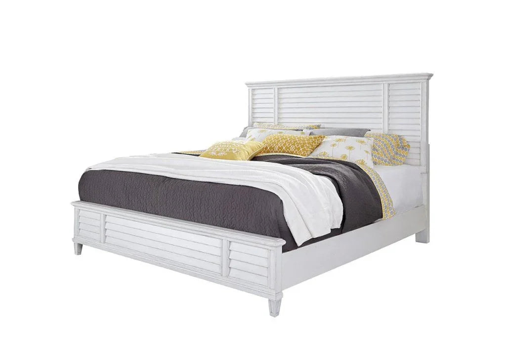 Cane Bay Louvered Wood Panel Bed - LOOMLAN - Palmetto Home - Beds