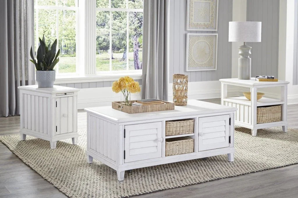 Cane Bay Rectangular Chairside Table - LOOMLAN - Palmetto Home - Side Tables