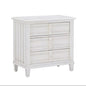 Cane Bay Three Drawer White Nightstand - LOOMLAN - Palmetto Home - Nightstands