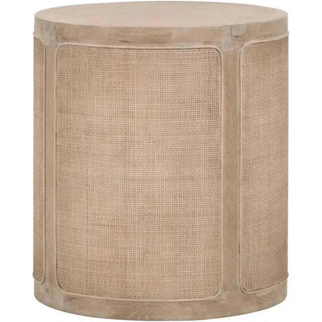 Cane End Table Reclaimed Solid Wood - LOOMLAN - Essentials For Living - Side Tables