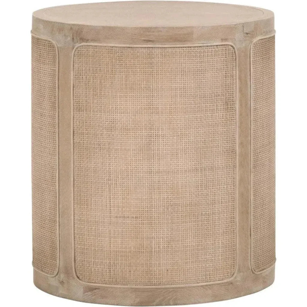 Cane End Table Reclaimed Solid Wood - LOOMLAN - Essentials For Living - Side Tables