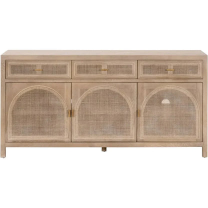 Cane Media Sideboard Smoke Oak Wood & Cane - LOOMLAN - Essentials For Living - Sideboards