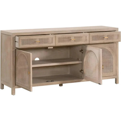 Cane Media Sideboard Smoke Oak Wood & Cane - LOOMLAN - Essentials For Living - Sideboards