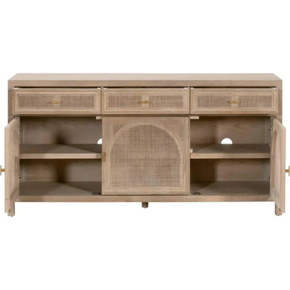 Cane Media Sideboard Smoke Oak Wood & Cane - LOOMLAN - Essentials For Living - Sideboards