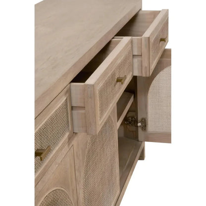 Cane Media Sideboard Smoke Oak Wood & Cane - LOOMLAN - Essentials For Living - Sideboards