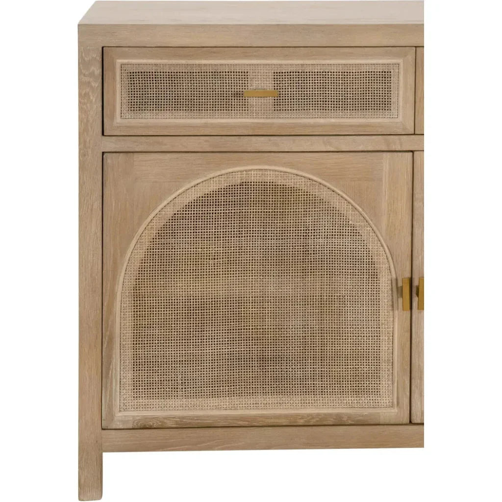 Cane Media Sideboard Smoke Oak Wood & Cane - LOOMLAN - Essentials For Living - Sideboards