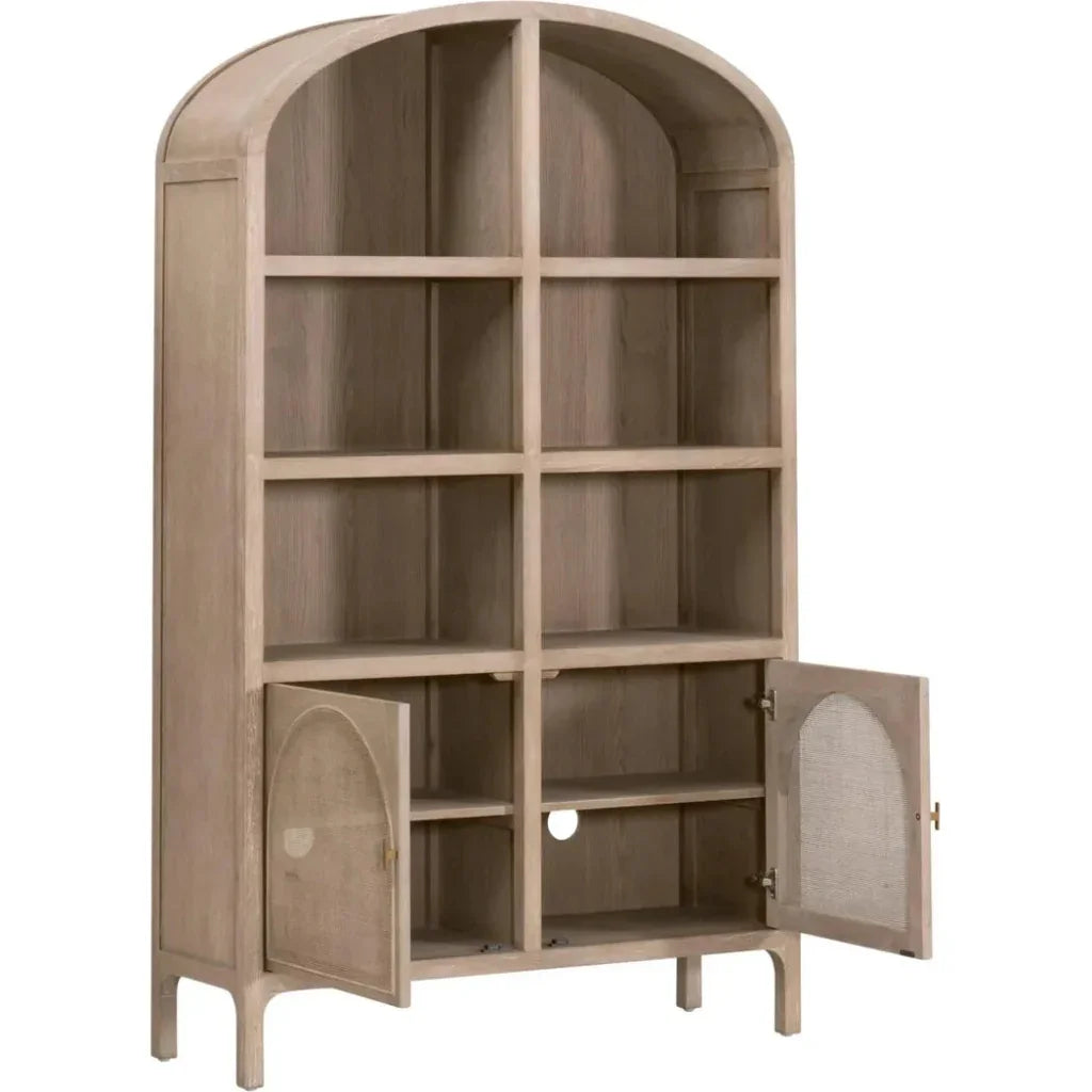 Cane Modern Styled Wooden Storage Bookcase - LOOMLAN - Essentials For Living - Bookcases