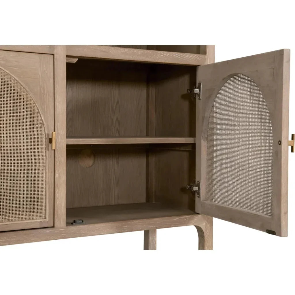 Cane Modern Styled Wooden Storage Bookcase - LOOMLAN - Essentials For Living - Bookcases