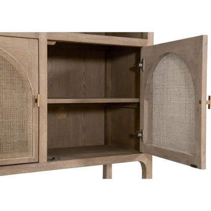 Cane Modern Styled Wooden Storage Bookcase - LOOMLAN - Essentials For Living - Bookcases