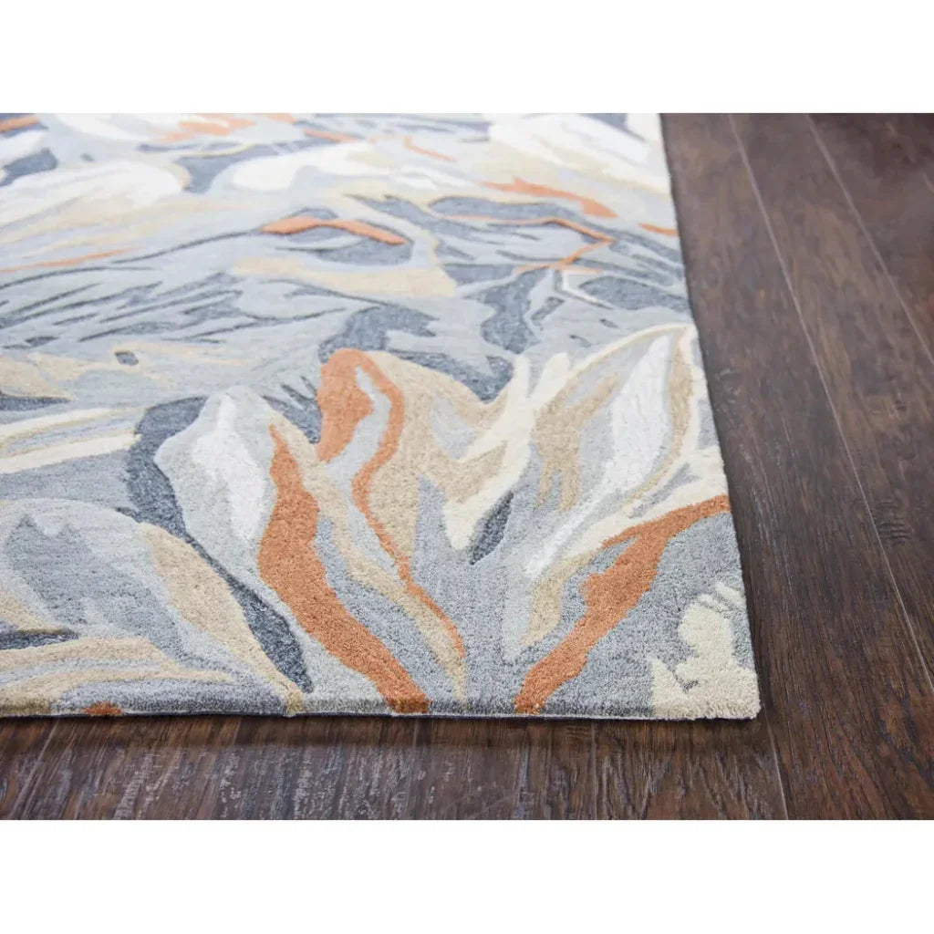 Cang Floral Blue Large Area Rugs For Living Room - LOOMLAN - LOOMLAN - Area Rugs