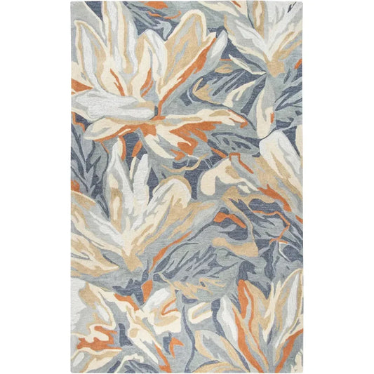 Cang Floral Blue Large Area Rugs For Living Room - LOOMLAN - LOOMLAN - Area Rugs
