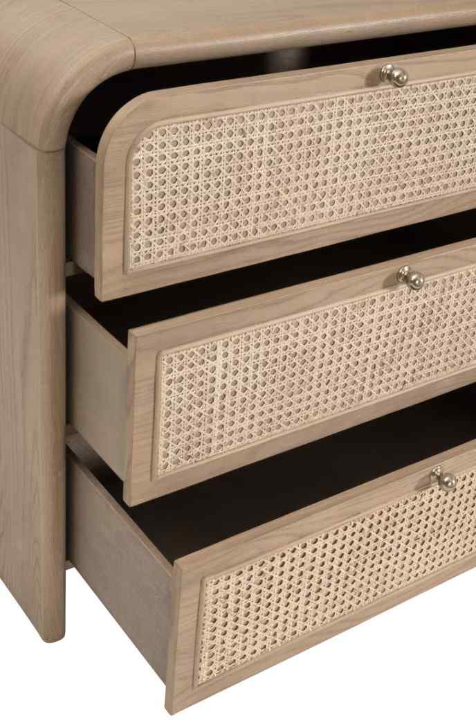 Cannes Six Drawers Wooden Double Dresser