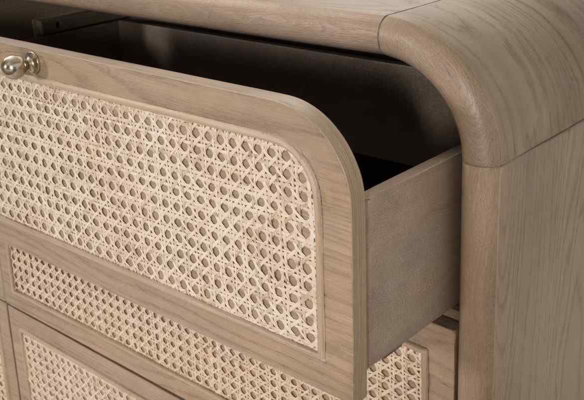 Cannes Six Drawers Wooden Double Dresser