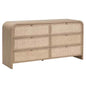 Cannes Six Drawers Wooden Double Dresser
