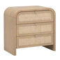 Cannes Three Drawers Wood Nightstand