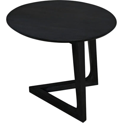 Cantilever Wood Black Oval Side Table - LOOMLAN - Noir - Side Tables