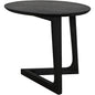 Cantilever Wood Black Oval Side Table - LOOMLAN - Noir - Side Tables