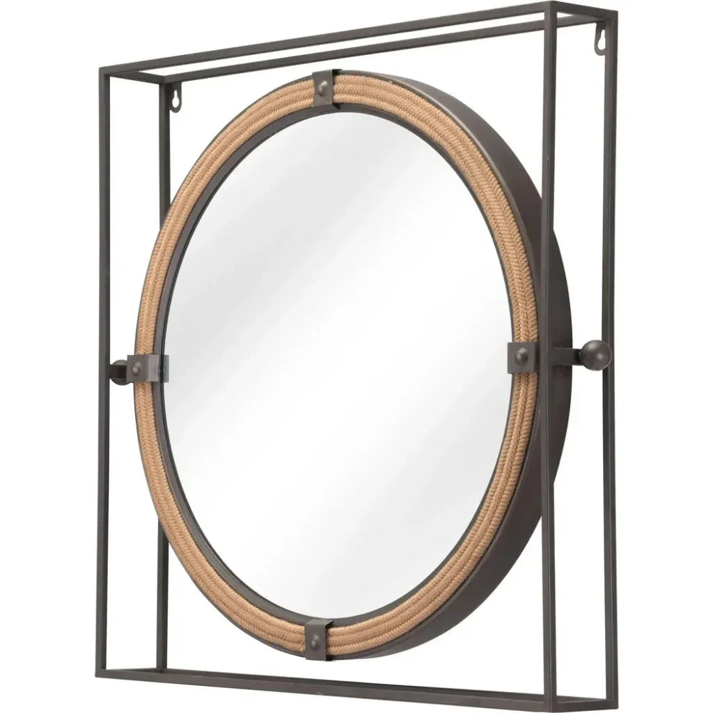 Capell Mirror Gray in Steel Frame - LOOMLAN - Zuo Modern - Wall Mirrors