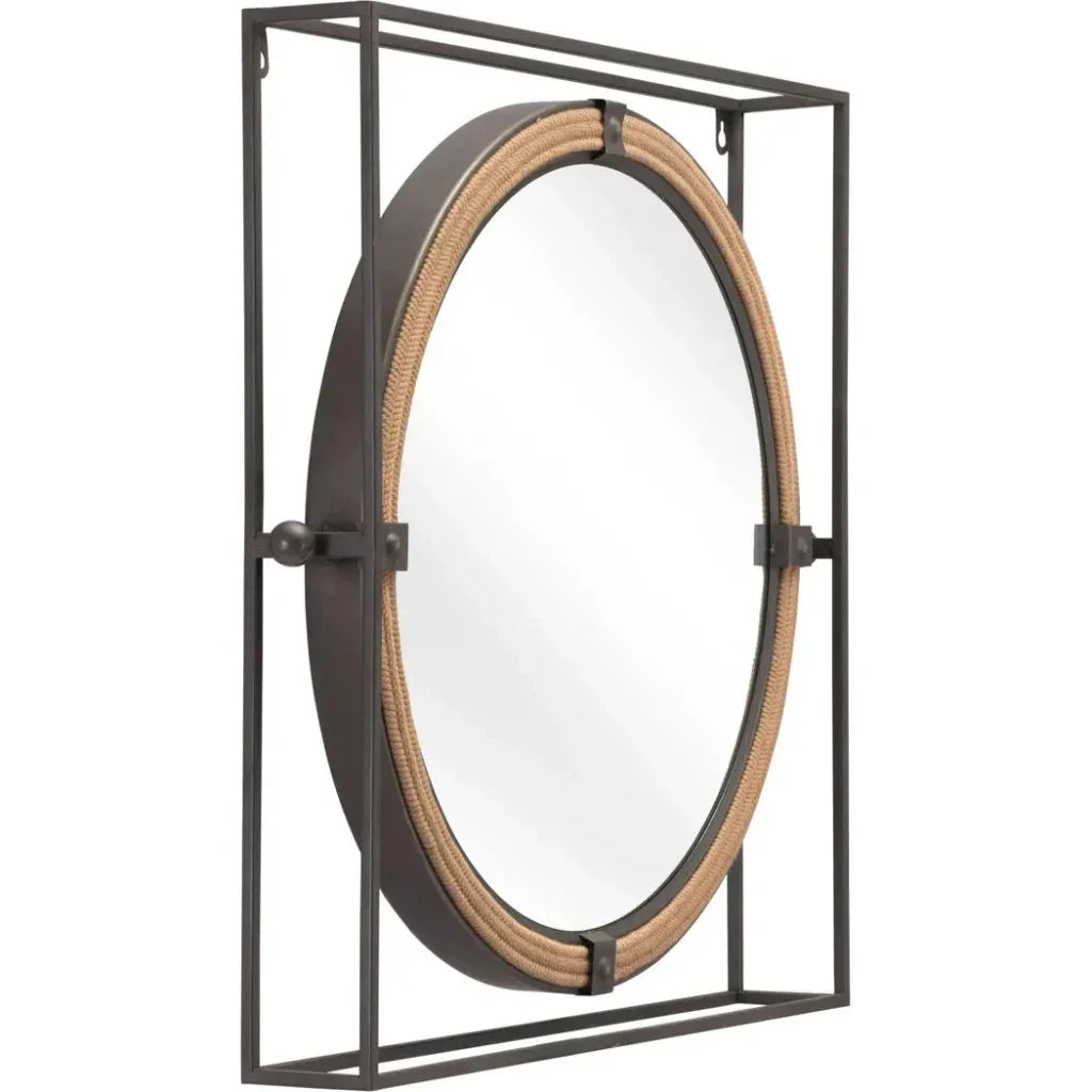 Capell Mirror Gray in Steel Frame - LOOMLAN - Zuo Modern - Wall Mirrors