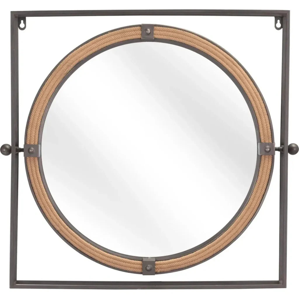 Capell Mirror Gray in Steel Frame - LOOMLAN - Zuo Modern - Wall Mirrors