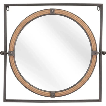 Capell Mirror Gray in Steel Frame - LOOMLAN - Zuo Modern - Wall Mirrors