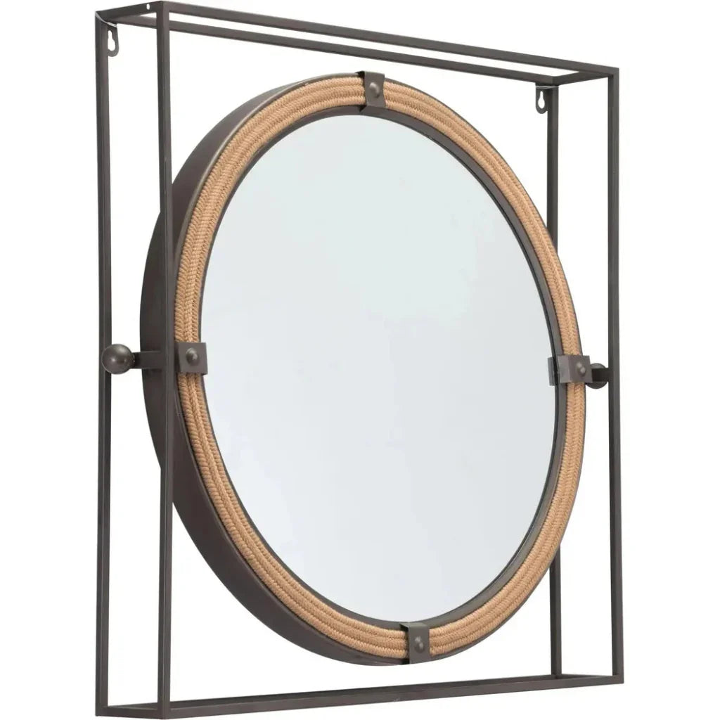 Capell Mirror Gray in Steel Frame - LOOMLAN - Zuo Modern - Wall Mirrors