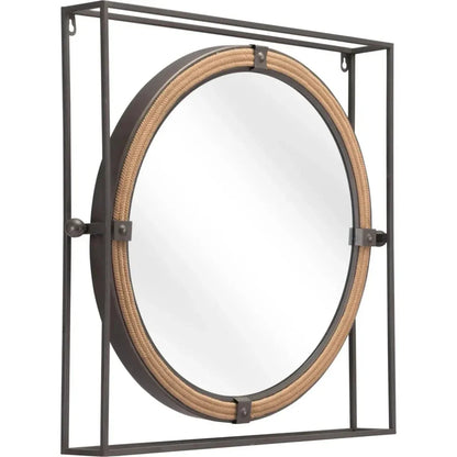 Capell Mirror Gray in Steel Frame - LOOMLAN - Zuo Modern - Wall Mirrors