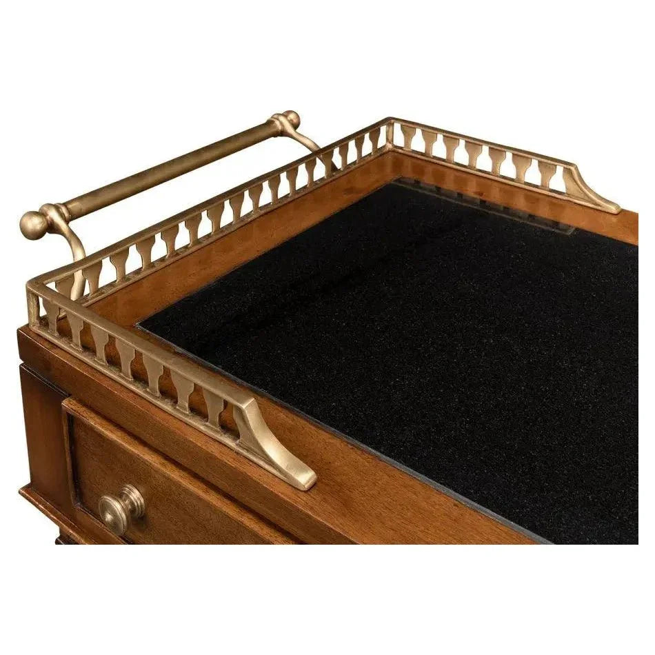 Capital Serving Cart Fruitwood Finish - LOOMLAN - Sarreid - Side Tables