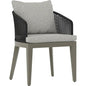 Capri Fabric Outdoor Dining Armchair-Outdoor Dining Chairs-SUNPAN-Smoke Grey-Copacabana Marble-LOOMLAN