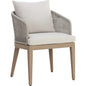 Capri Fabric Outdoor Dining Armchair-Outdoor Dining Chairs-SUNPAN-Drift Brown-Palazzo Cream-LOOMLAN