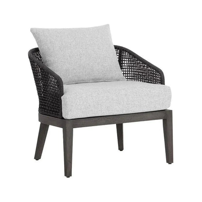 Capri Fabric Outdoor Lounge Chair-Outdoor Lounge Chairs-SUNPAN-Smoke Grey-Copacabana Marble-LOOMLAN