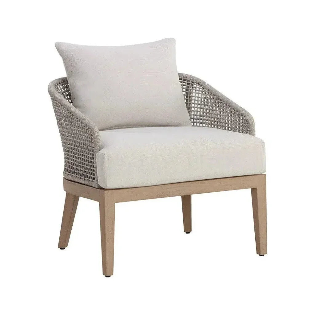 Capri Fabric Outdoor Lounge Chair-Outdoor Lounge Chairs-SUNPAN-Drift Brown-Palazzo Cream-LOOMLAN