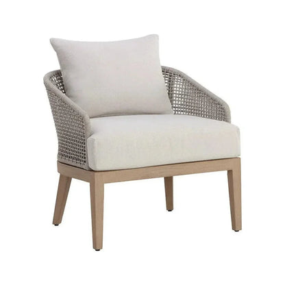 Capri Fabric Outdoor Lounge Chair-Outdoor Lounge Chairs-SUNPAN-Drift Brown-Palazzo Cream-LOOMLAN