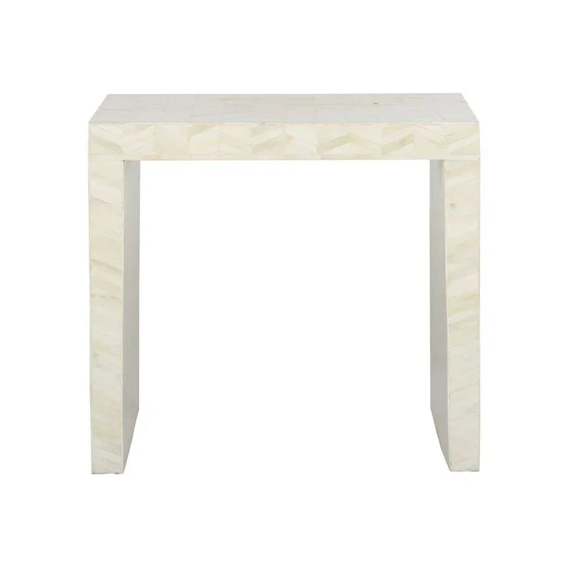 Capri Inlaid Bone Made Rectangular Side Table - LOOMLAN - Chelsea House - Side Tables