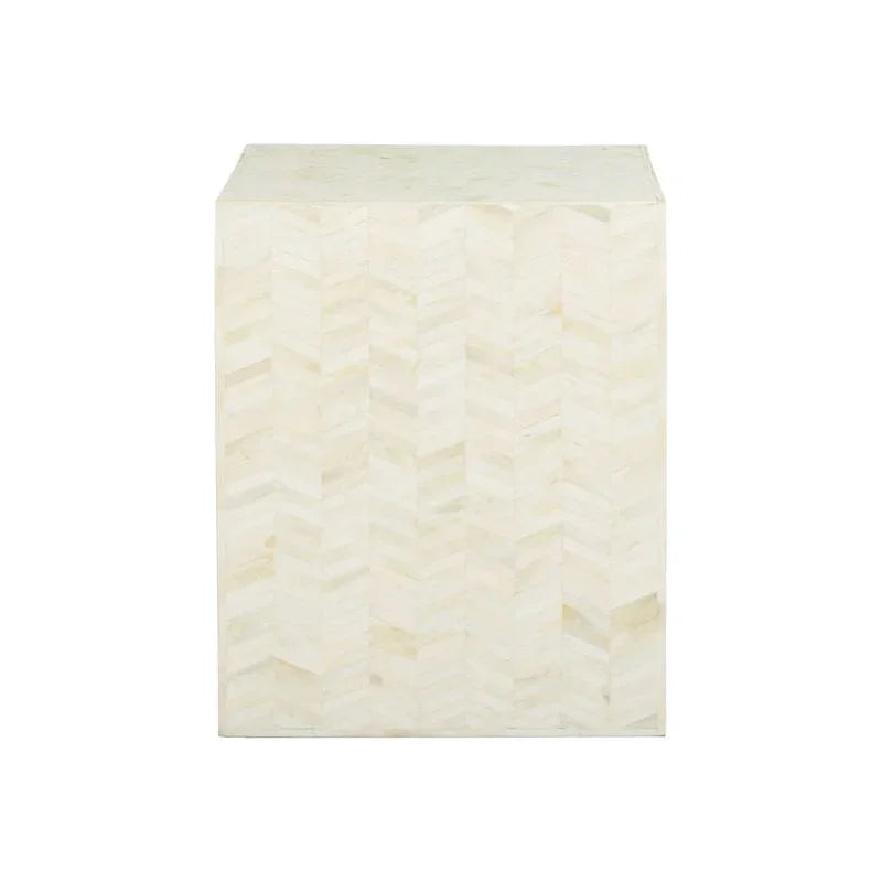 Capri Inlaid Bone Made Rectangular Side Table - LOOMLAN - Chelsea House - Side Tables