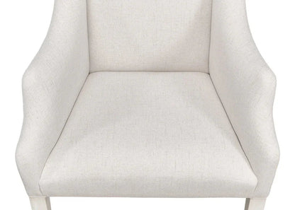 Captains Cortina White Fabric Chair - LOOMLAN - Sarreid - Club Chairs