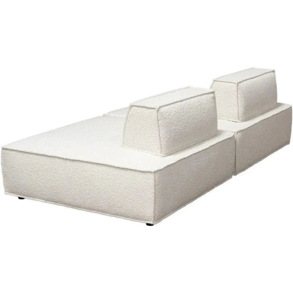Cara 2-Piece Square Modular Lounger Boucle-Modular Sofas-Diamond Sofa-LOOMLAN