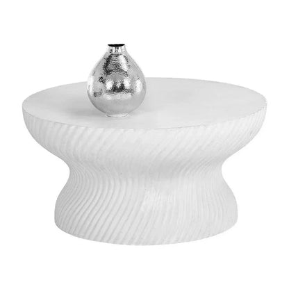 Cara Coffee Table White Concrete-Outdoor Coffee Tables-SUNPAN-LOOMLAN