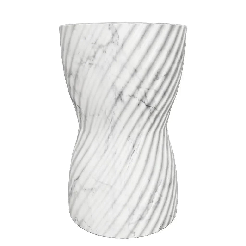 Cara Concrete Outdoor Round End Table - LOOMLAN - SUNPAN - Outdoor Side Tables