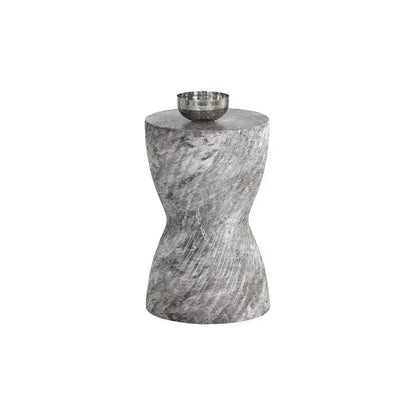 Cara Concrete Outdoor Round End Table - LOOMLAN - SUNPAN - Outdoor Side Tables