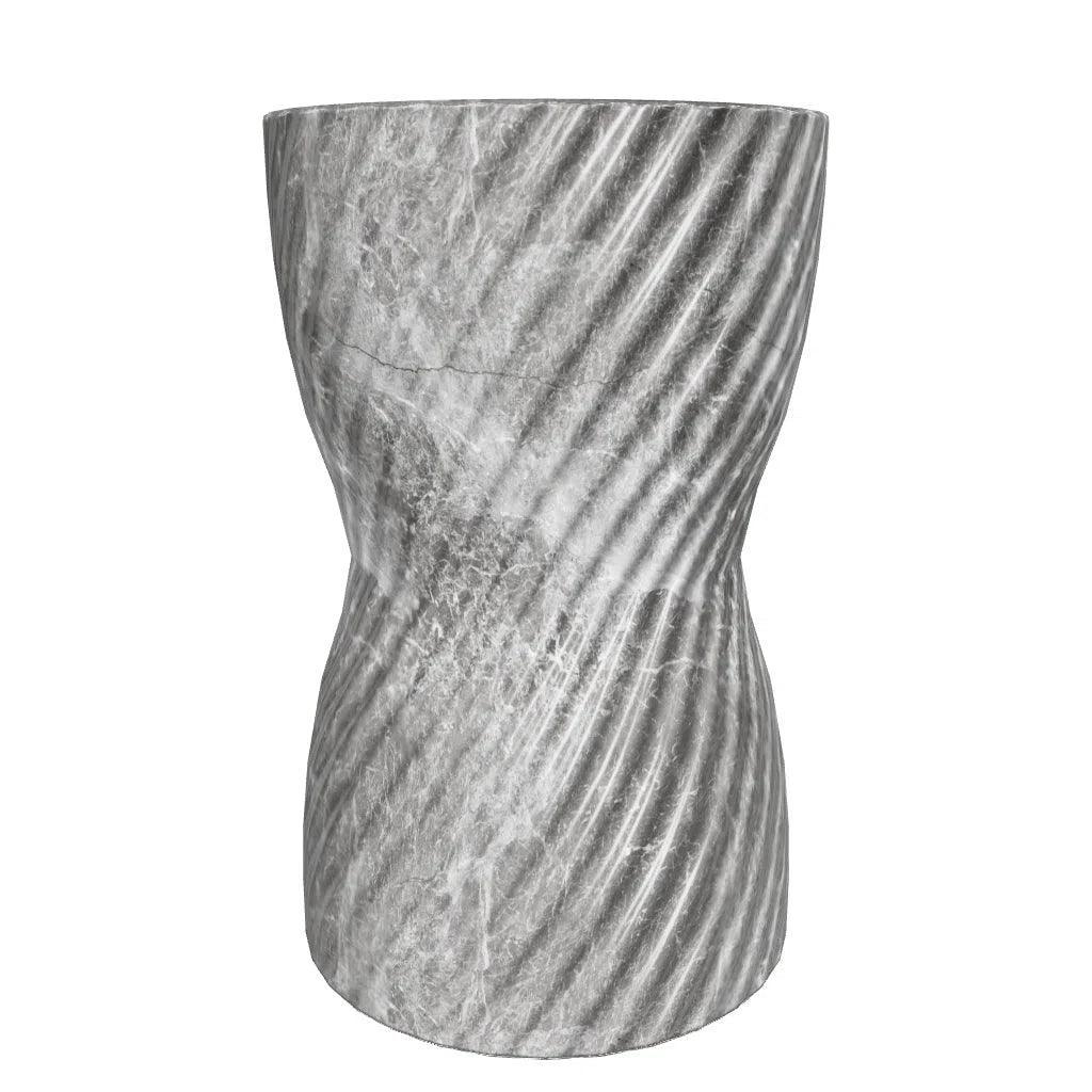 Cara Concrete Outdoor Round End Table - LOOMLAN - SUNPAN - Outdoor Side Tables