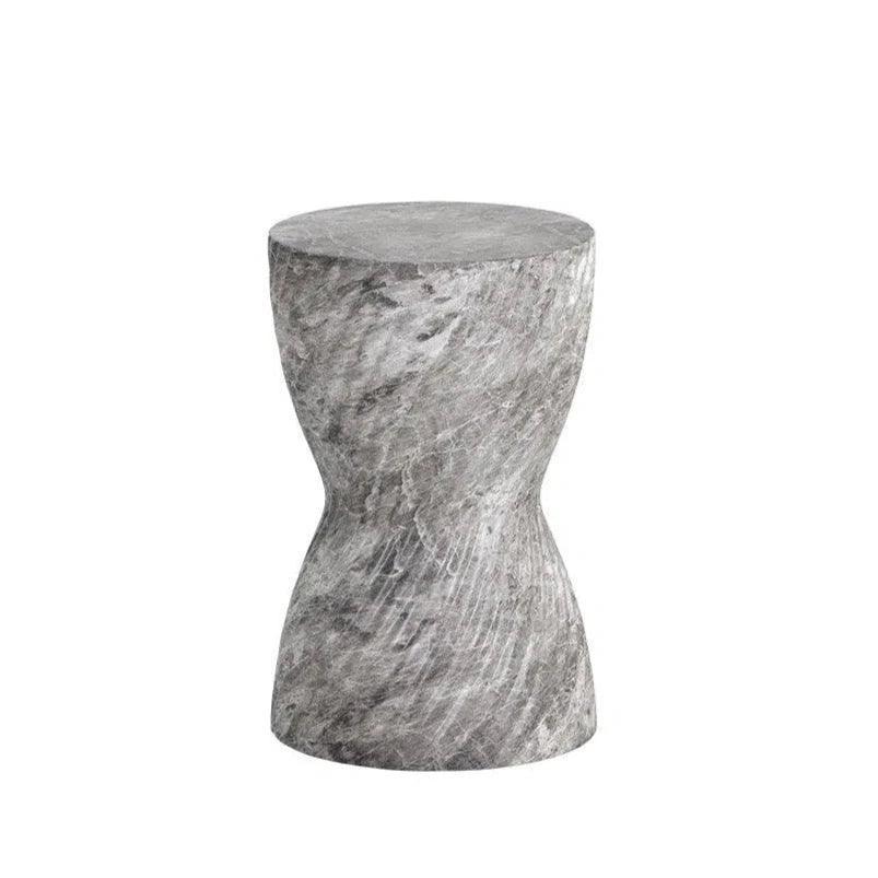 Cara Concrete Outdoor Round End Table - LOOMLAN - SUNPAN - Outdoor Side Tables