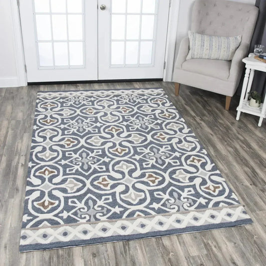Cara Medallion Gray Large Area Rugs For Living Room - LOOMLAN - LOOMLAN - Area Rugs