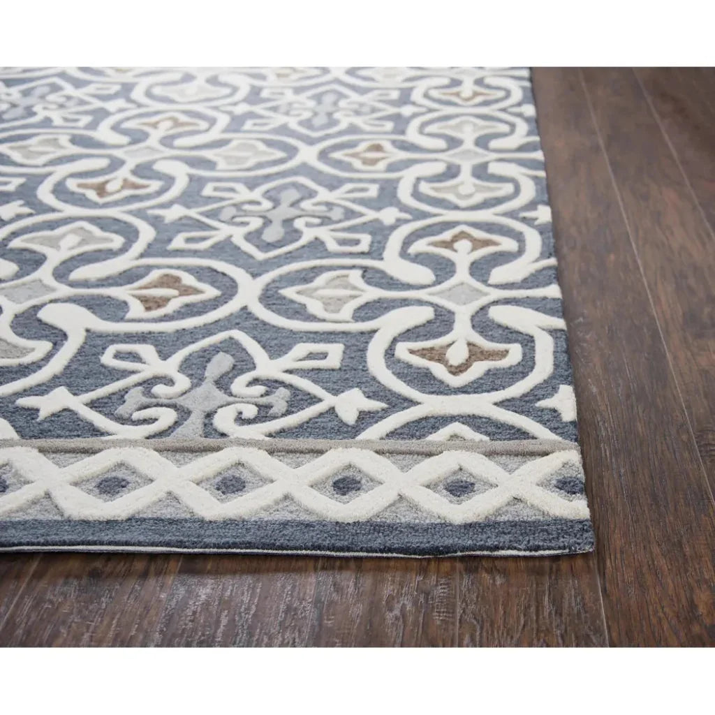 Cara Medallion Gray Large Area Rugs For Living Room - LOOMLAN - LOOMLAN - Area Rugs