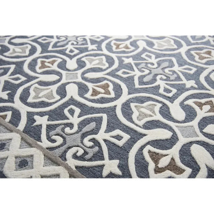 Cara Medallion Gray Large Area Rugs For Living Room - LOOMLAN - LOOMLAN - Area Rugs